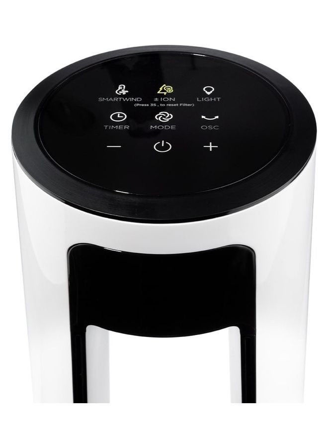 evvoli - Bladeless Pure Cool Fan & Air purifier with True HEPA Filter And  Remote Controlled, Large Size ,  12 Speed , Removes Allergens, Pollutants, Dust, Mold, VOCs, night light , Low Noise EVPF-50W White - Image 1