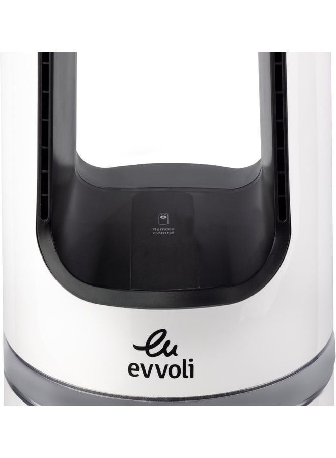 evvoli - Bladeless Pure Cool Fan & Air purifier with True HEPA Filter And  Remote Controlled, Large Size ,  12 Speed , Removes Allergens, Pollutants, Dust, Mold, VOCs, night light , Low Noise EVPF-50W White - Image 1