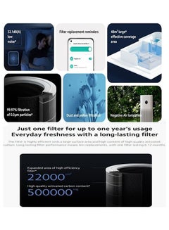 Xiaomi Mi Smart Air Purifier 4 APP/Voice Control Alexa Supported Smart Air Cleaner 400 m3/h PM CADR OLED Touch Screen Display Suitable for Large Room AC-M16-SC White  - Image 5