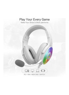 Redragon H350 Pandora Rgb Wired Gaming Headset, Dynamic Rgb Backlight - Stereo Surround-Sound - 50 Mm Drivers - Detachable Microphone, Over-Ear Headphones Works For Pc/Ps4/Xbox One/Ns-White - v1662386369/N52979774A_6