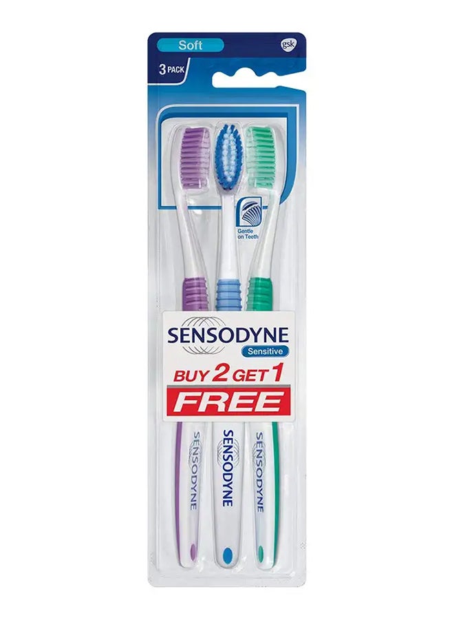 Sensodyne - 3-Piece Toothbrush Set Multicolour - Image 1