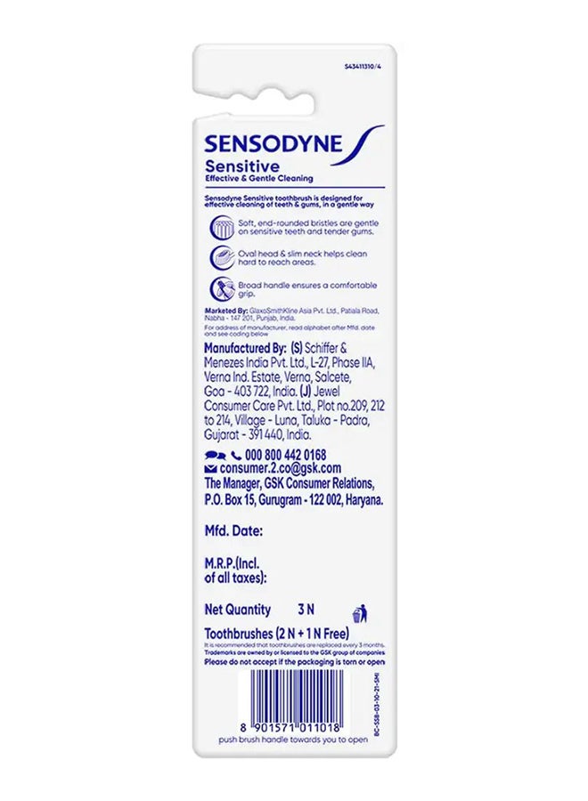 Sensodyne - 3-Piece Toothbrush Set Multicolour - Image 1