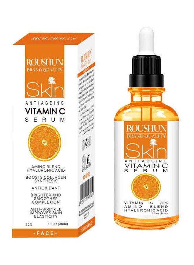ROUSHUN Vitamin C facial serum and vitamin e skin massage oil Clear - Image 2
