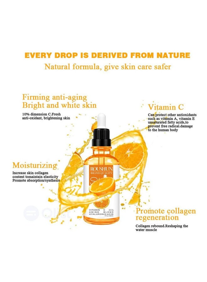 ROUSHUN Vitamin C facial serum and vitamin e skin massage oil Clear - Image 3