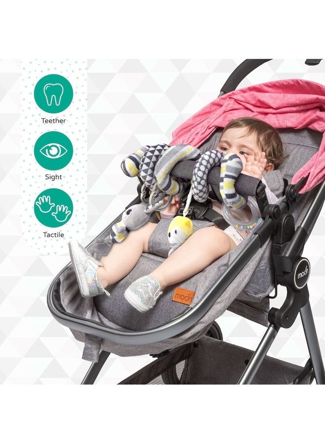 مون لعبة أنشطة جود نايت معلقة حلزونية بتصميم حيوانات لسرير وعربة الأطفال ومقعد السيارة، لحديثي الولادة ‎95 x 15 x 3سم - Image 3