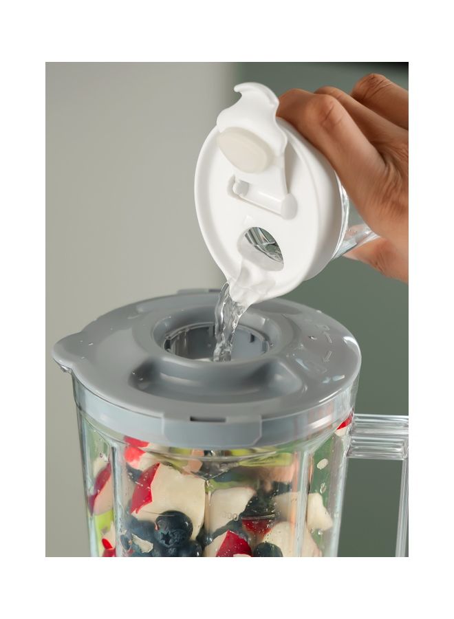 GEEPAS - 2-in-1 Blender, Multifunctional Mixer Grinder, 1.5L PC Unbreakable Jar & Coffee Grinder | 2 Speed Control With Pulse Function | Safety Interlock | Stainless Steel Sharp Blades, Non- Slip Feet. 1.5 L 550.0 W GSB44083-N White - Image 1
