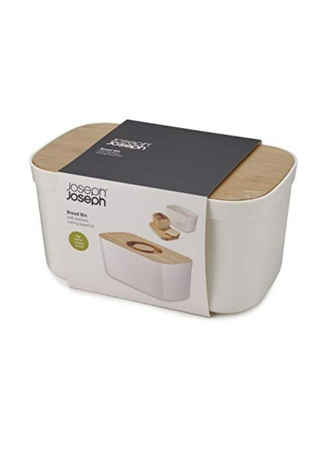 Joseph Joseph Bread Bin With Cutting Board Lid Black/Brown 37x18x22cm  - Image 3