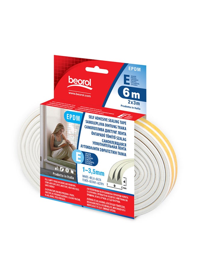 بيورول شريط ذاتي اللصق لسد النوافذ والأبواب أبيض 2 x 3متر - Image 1