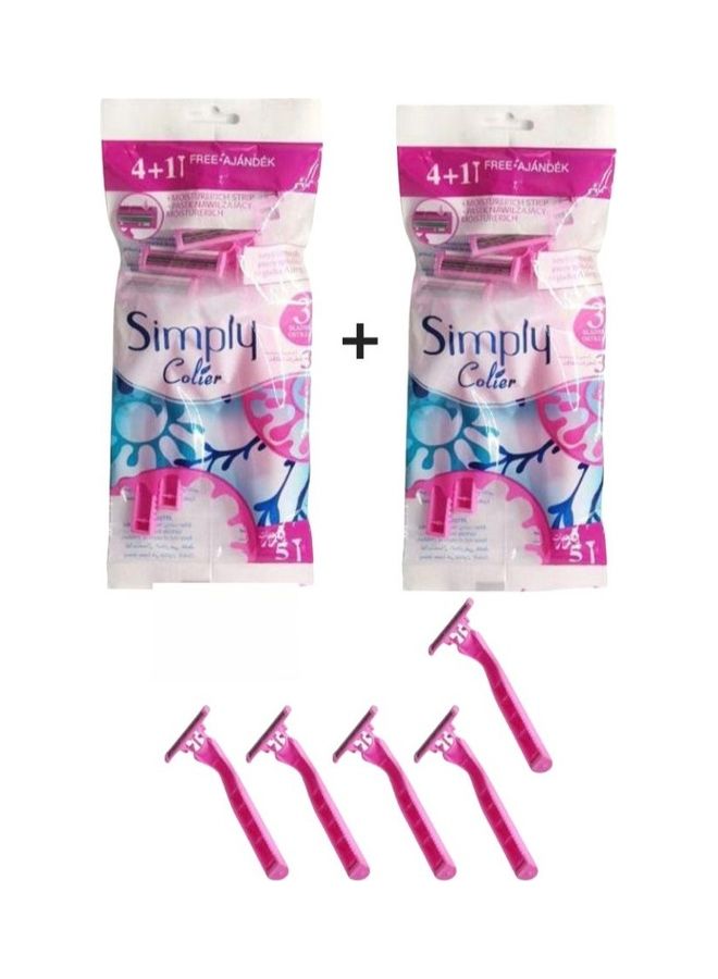 COLIER 10-Piece Simply Blade Set Pink 