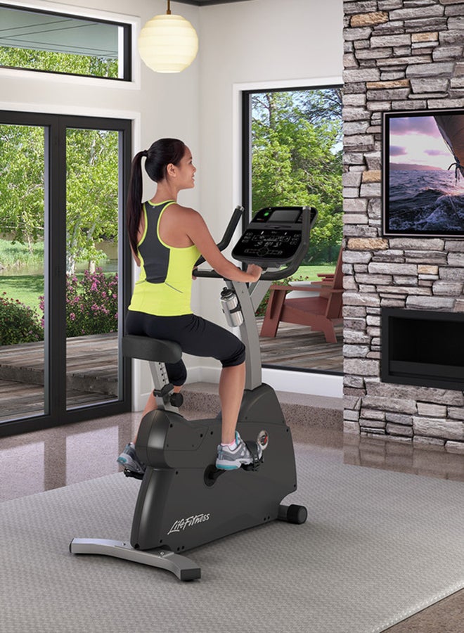 Life Fitness C1 Upright Lifecycle Exercise Bike w/ GO Console 104x60x142cm  - Image 2