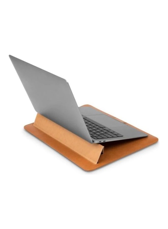 Moshi Muse 13" 3-in-1 Slim Laptop Sleeve and Stand Caramel Brown - Image 1