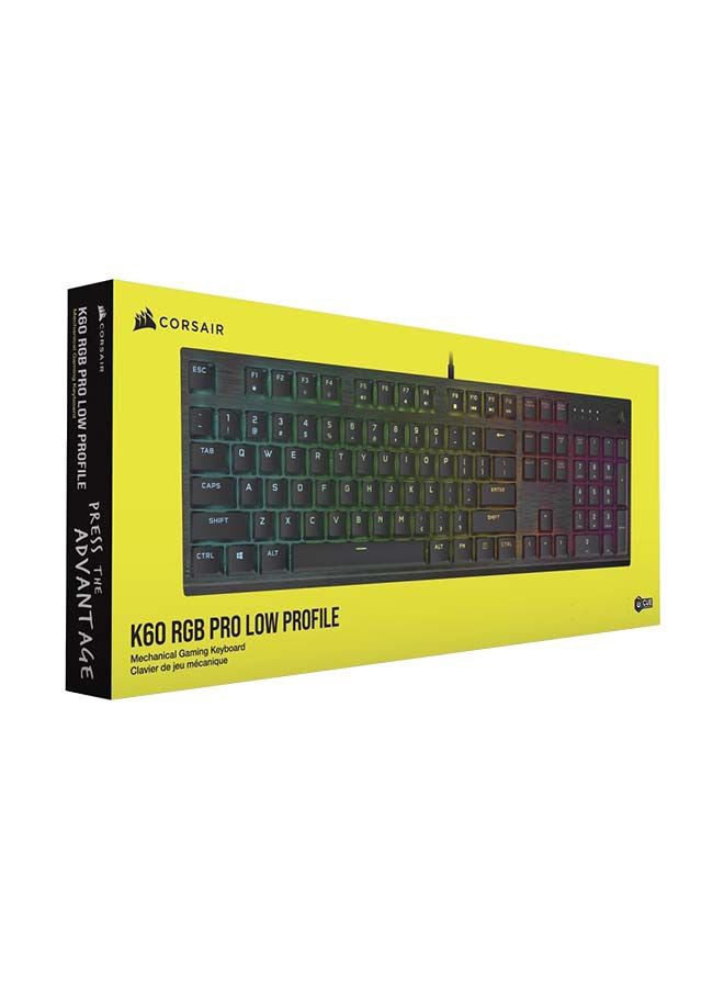 CORSAIR - K60 RGB PRO Low Profile Mechanical Gaming Keyboard - Image 1