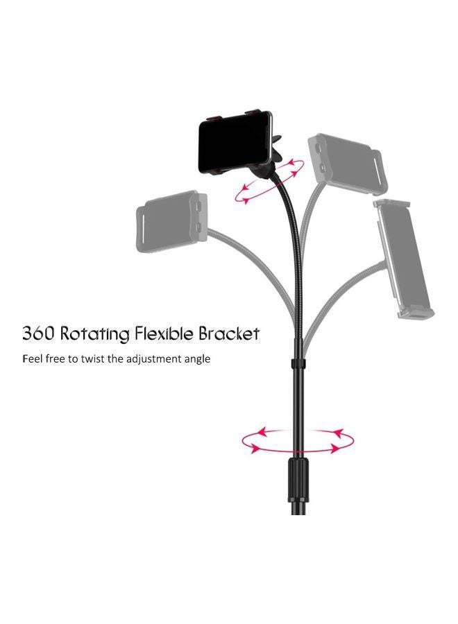 TechnoMounts - Adjustable 360° Tripod Mobile Tablet Stand Universal Holder For Phone And Tablet 3.5-12.5  Inch Black - Image 1