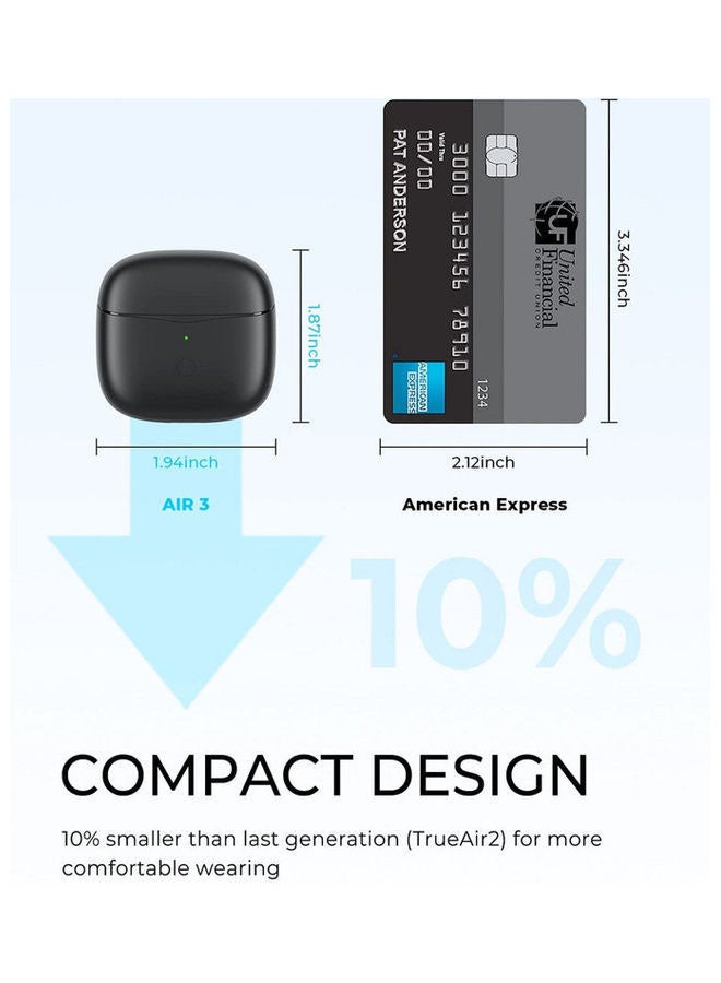SoundPEATS - Air3 Bluetooth V5.2 Wireless Earbuds Black - Image 1