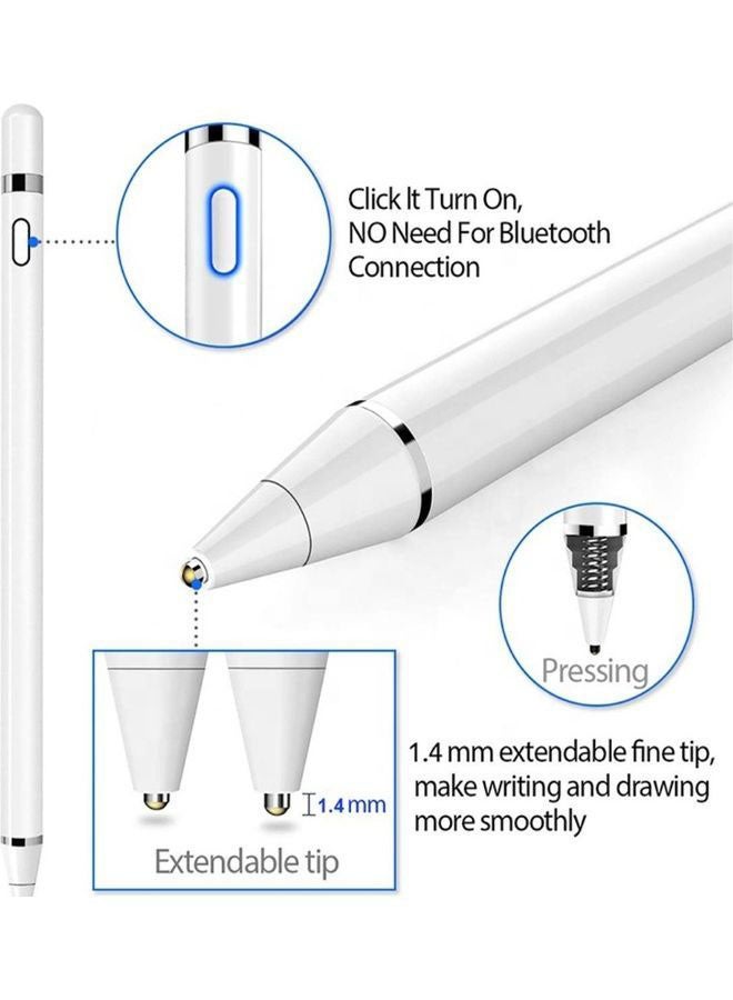 Black Tiger - Pen For Apple iPad Stylus Features A Fine Tip Of 1.2mm White - Image 1