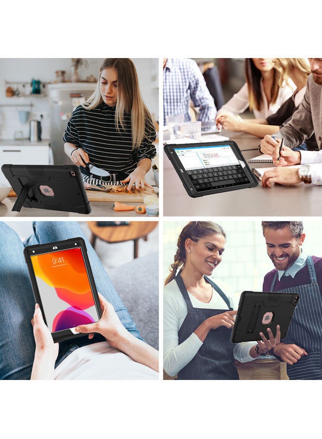 روك بو غطاء حماية واق لجهاز أبل آي باد مقاس 10.2 بوصة من الجيل التاسع/ الثامن/ السابع مقاس 10.2 بوصة 2021/2020/2019 أسود - Image 2