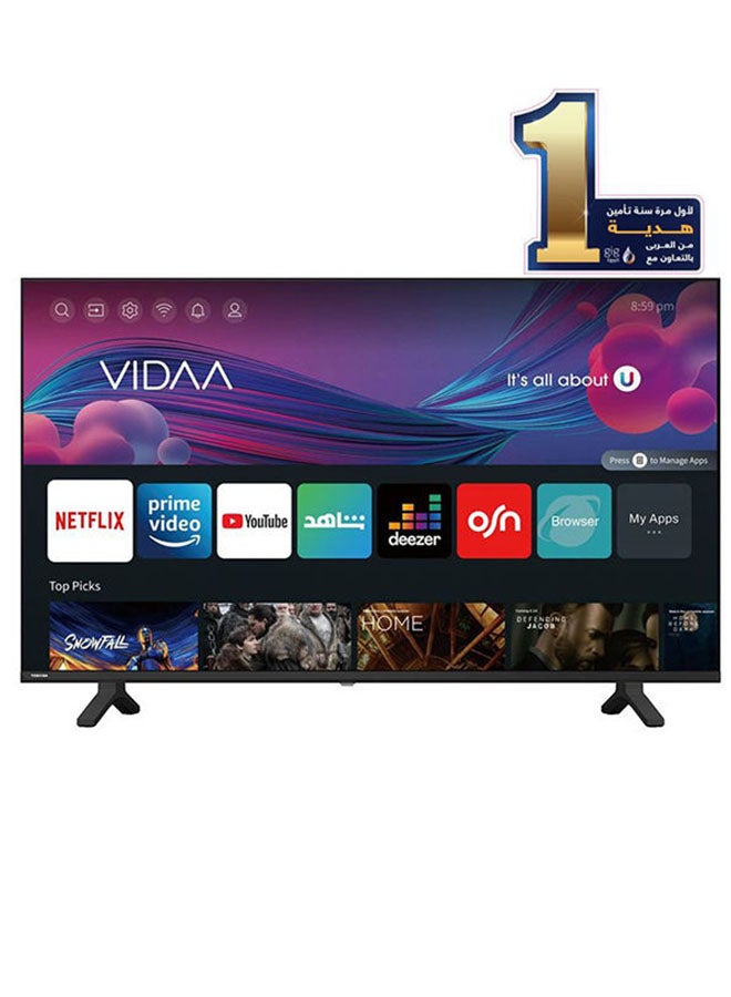 توشيبا - تلفزيون ذكي 32 بوصة HD VIDAA بدون إطار 32V35Kv أسود - Image 1