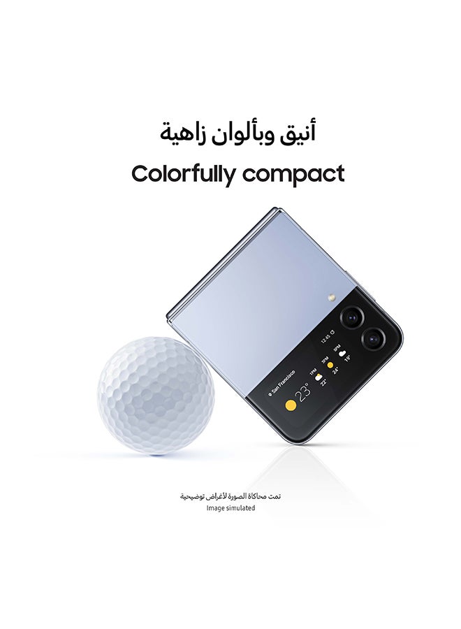 سامسونج - هاتف Galaxy Z Flip 4 5G بشريحة اتصال واحدة باللون الأزرق وذاكرة الوصول العشوائي (RAM) سعة 8 جيجابايت وسعة 256 جيجابايت - الإصدار العالمي - Image 1