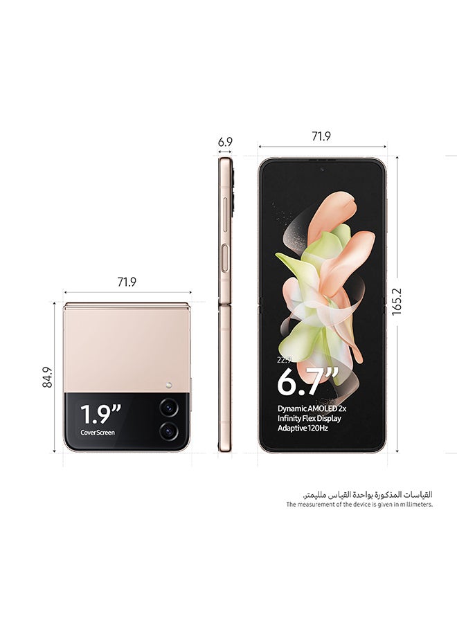 Samsung - Galaxy Z Flip 4 5G Single SIM Pink Gold 8GB RAM 256GB - International Version - Image 1