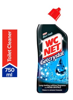 Wc Net Toilet Cleaner Crystal Gel Blue Fresh Blue Fresh 750ml 