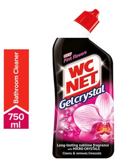 Wc Net Toilet Cleaner Crystal Gel Pink Flowers Pink Flowers 750ml  - Image 1