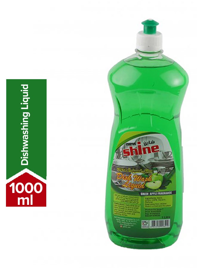 New Shine Dishwash Liquid Green 1000ml - Image 1