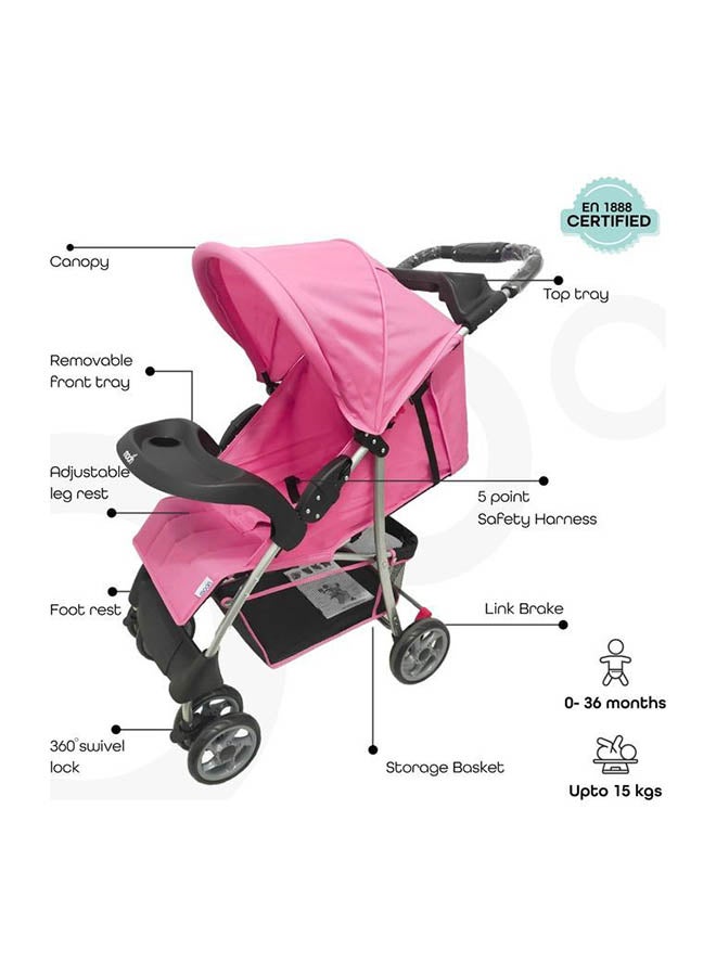 Trek - One Fold Stroller - Pink - v1662527625/N53343780A_2