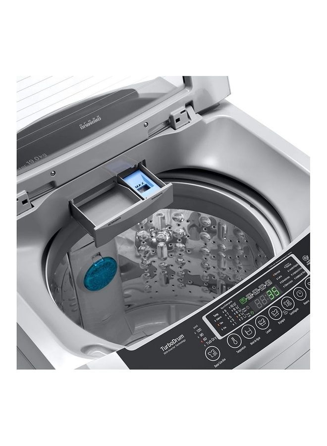 LG - Top Load Washer - Smart Inverter Control Turbo Drum Smart Diagnosis T1885NEHTE Middle Silver - Image 1