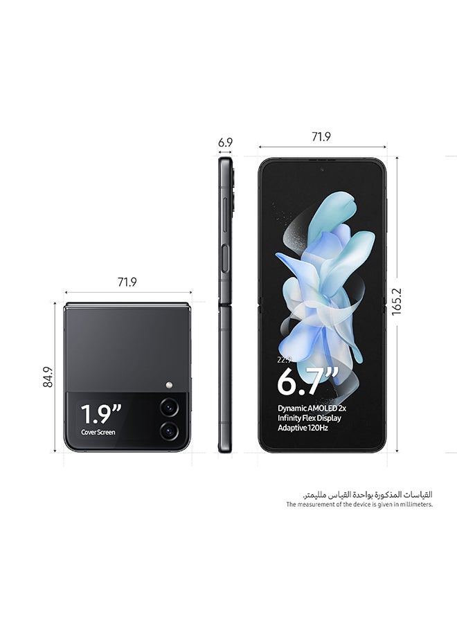 Samsung - Galaxy Z Flip 4 5G Single SIM Graphite 8GB RAM 256GB - International Version - Image 1
