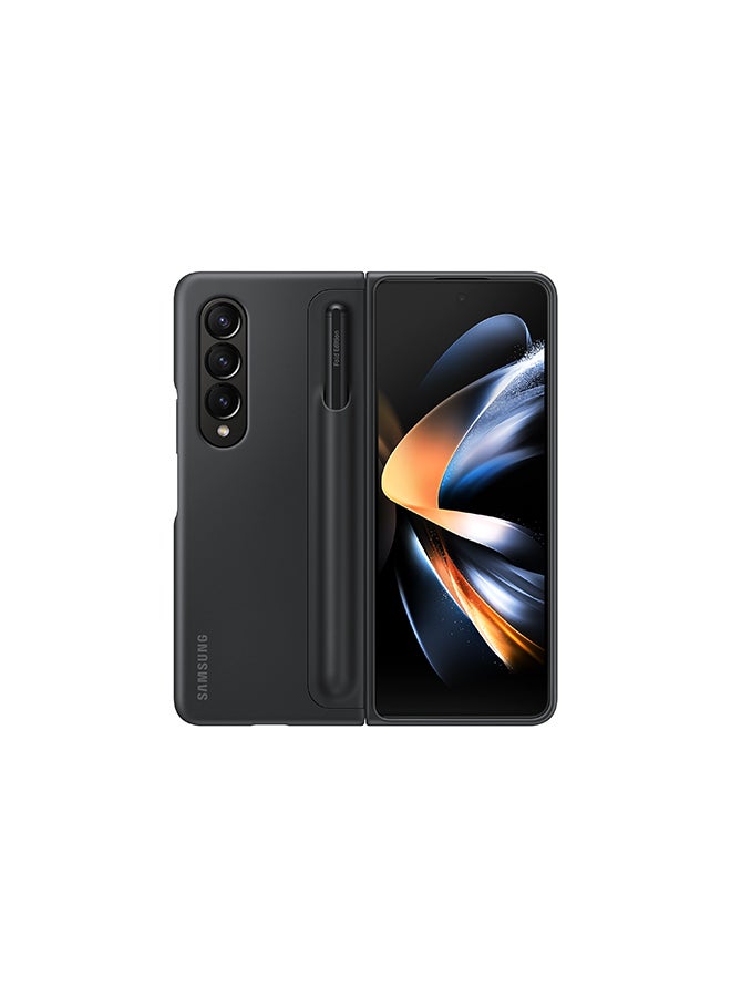Samsung Fold 4 Standing Cover with Pen Black - Image 1
