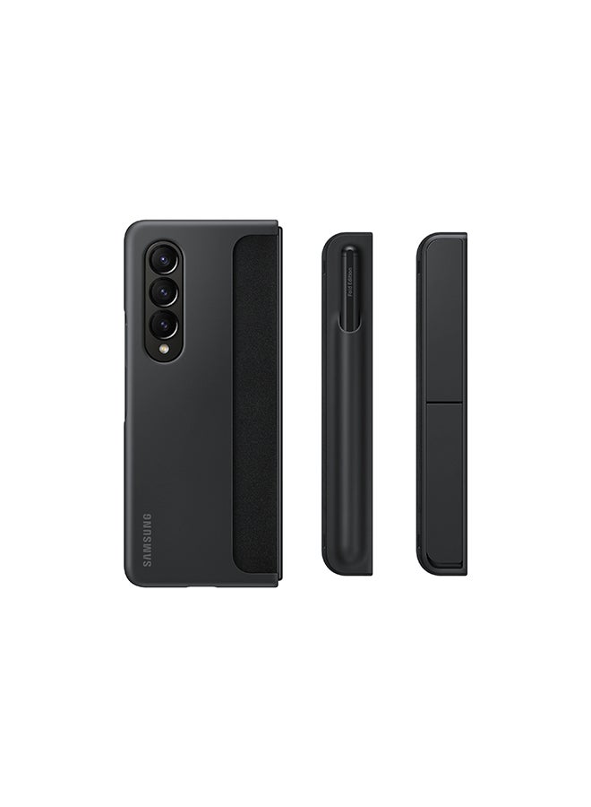 Samsung Fold 4 Standing Cover with Pen Black - Image 2