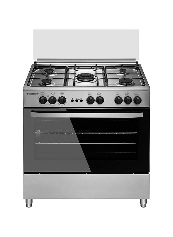 ويست بوينت موقد غاز بخمس شعلات مقاس 90 × 90 سم، ضمان لمدة عام واحد WCLM-6950G8IG فضي  - Image 1