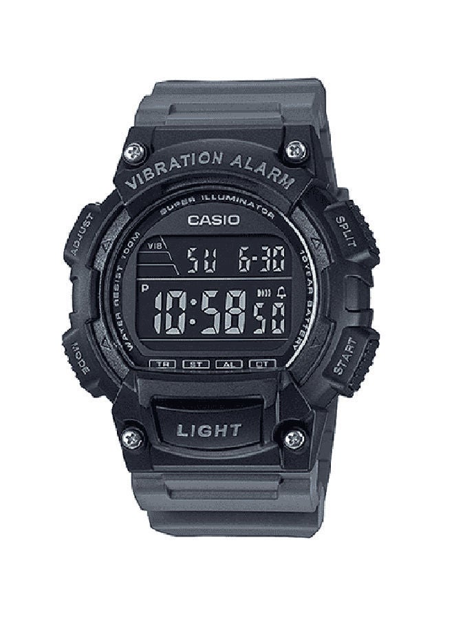 CASIO Men's Watch Youth Digital Black Dial Resin Band - W-736H-8BVDF  - Image 1