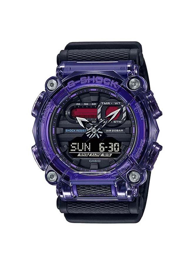 كاسيو ساعة يد رقمية وبعقارب بتصميم دائري طراز GA-900TS-6ADR - Image 1