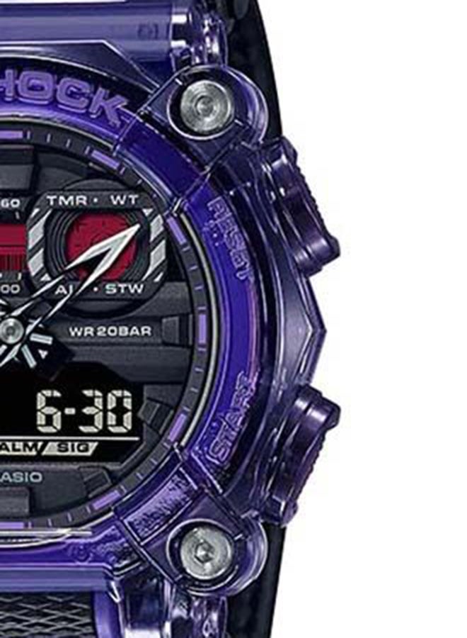 كاسيو ساعة يد رقمية وبعقارب بتصميم دائري طراز GA-900TS-6ADR - Image 5