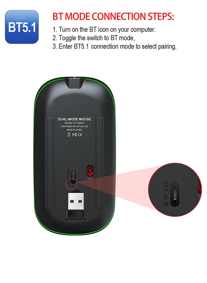 إتش إكس إس جيه ماوس لاسلكي يعمل بالبلوتوث طراز ‎996-LU أسود - Image 4