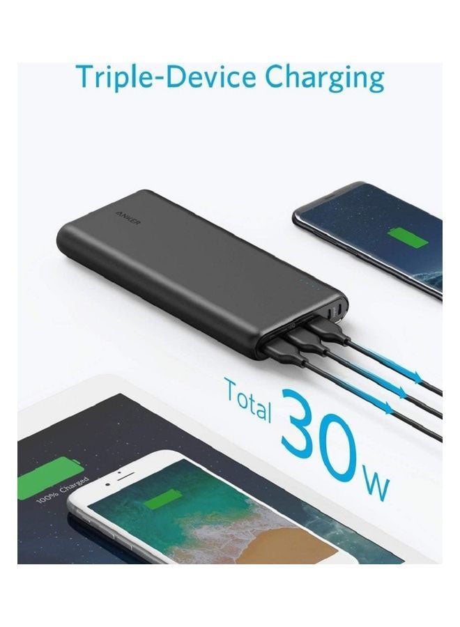 بنك الطاقة المحمول PowerCore 26800 المزود بكابلين USB صغيرين وحقيبة سفر باللون الأسود أسود - v1662562058/N44379783A_5