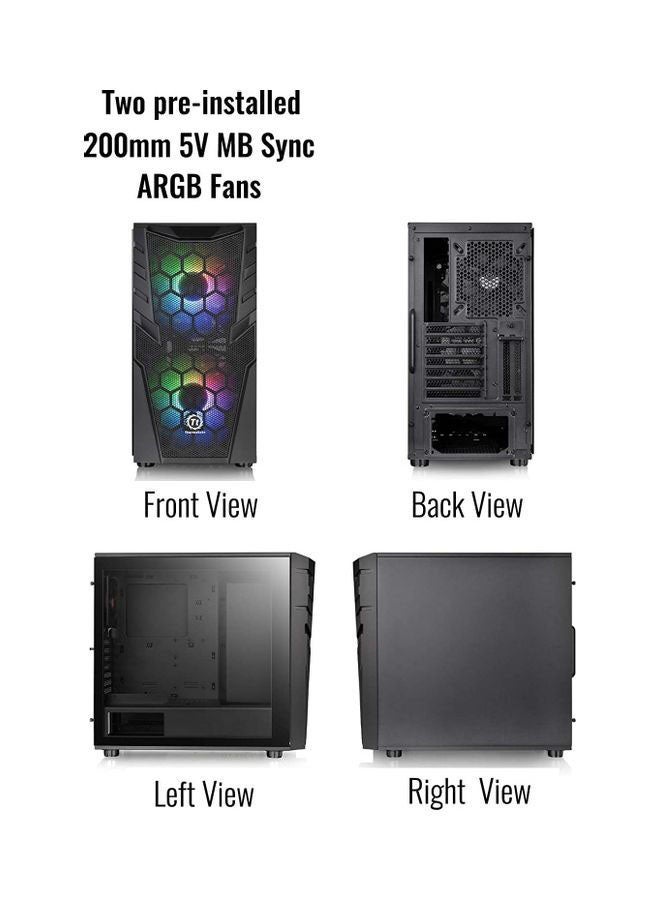 Thermaltake - Commander C32 Motherboard Sync ARGB ATX Mid Tower Computer Chassis with 2 200mm ARGB 5V Motherboard Sync RGB Front Fans + 1 120mm Rear Black Fan Pre-Installed CA-1N3-00M1WN-00 - Image 1
