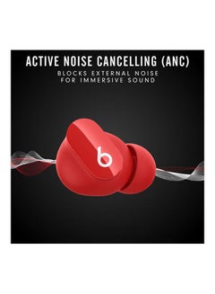 beats Dr. Dre Studio Buds Noise-Canceling True Wireless In-Ear Headphones Red  - Image 2