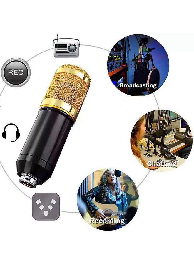 Arabest - Professional Condenser Microphone Bundle Set Black/Gold/Red - Image 1
