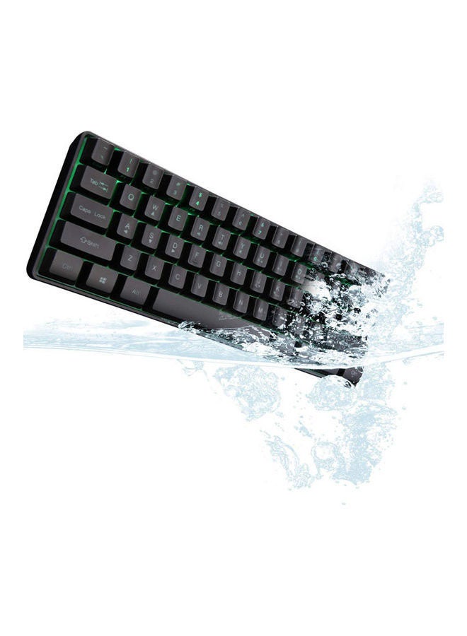 روك بو - لوحة مفاتيح للألعاب سلكية ضد الماء بإضاءة RGB خلفية و61 مفتاحاً - Image 1
