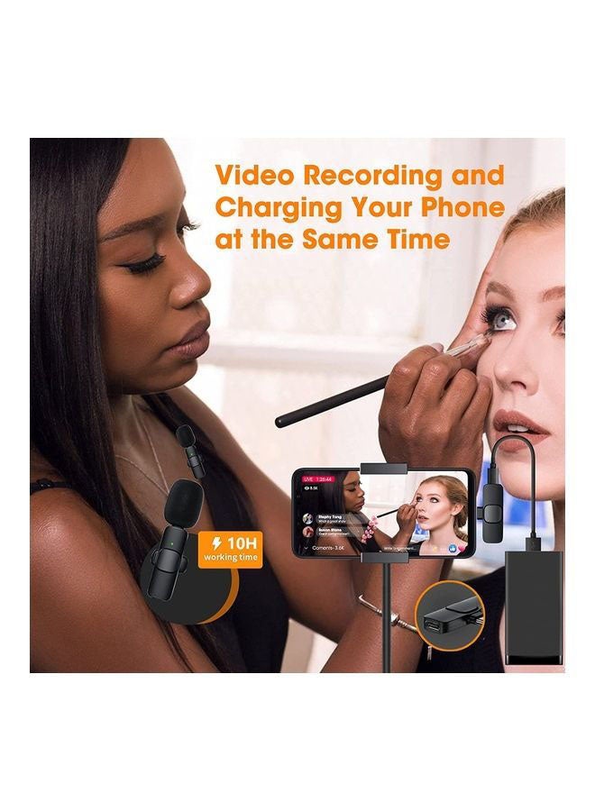 Rock Pow - Wireless Lavalier Microphone for Type C MIC002 Black - Image 1