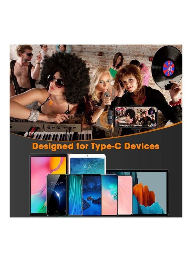 Rock Pow - Wireless Lavalier Microphone for Type C MIC002 Black - Image 1