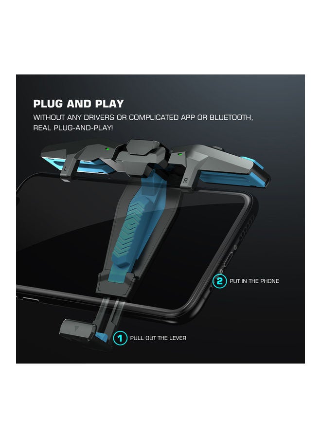 بلاك تايجر عصا التحكم في لعبة PUBG Mobile مع أزرار لعبة Free Fire Aim Shooter اللاسلكية  - Image 3
