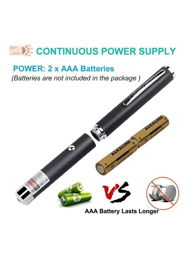3-Piece Laser Pointer Pen Black