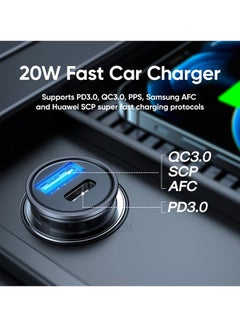 JOYROOM 20W Mini Dual-Port Ring-Pull Fast Car Charger (Pd+Qc3.0) Black  - Image 4