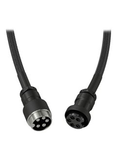جلوريوس Glorious Coiled Keyboard Cable – Coiled USB C Cable Artisan Braided Cables for Mechanical Gaming Keyboard Coiled Cable -Custom Keyboard Cable (Black)  - Image 3