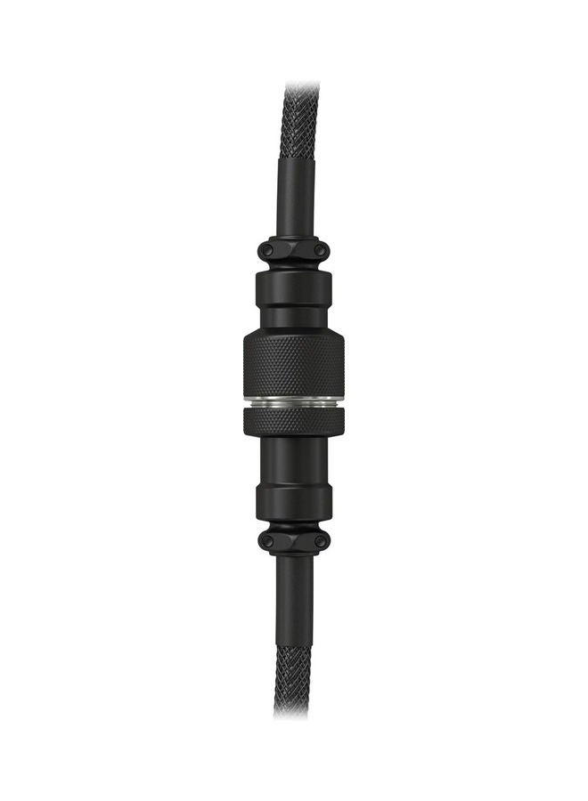 Glorious Glorious Coiled Keyboard Cable – Coiled USB C Cable Artisan Braided Cables for Mechanical Gaming Keyboard Coiled Cable -Custom Keyboard Cable (Black)  - Image 4