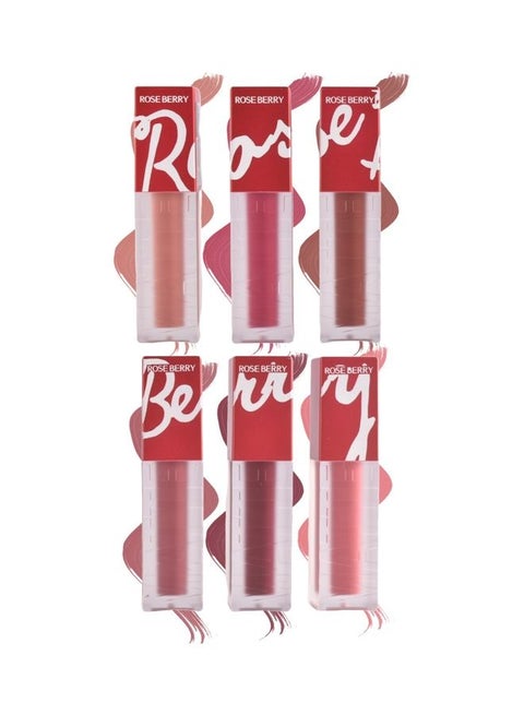 6-Piece Matte Lip Liquid Multicolour