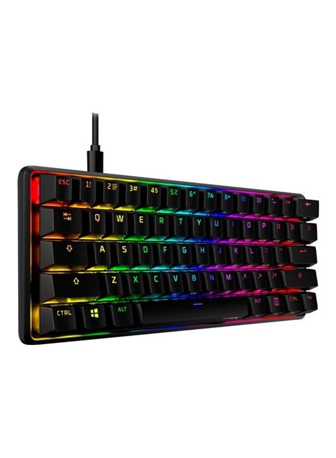 HYPERX - Alloy Origins 60 - Mechanical Gaming Keyboard - Ultra Compact 60% Form Factor - Tactile Aqua Switch - Double Shot PBT Keycaps - RGB LED Backlit - NGENUITY Software Compatible - Black - Image 1